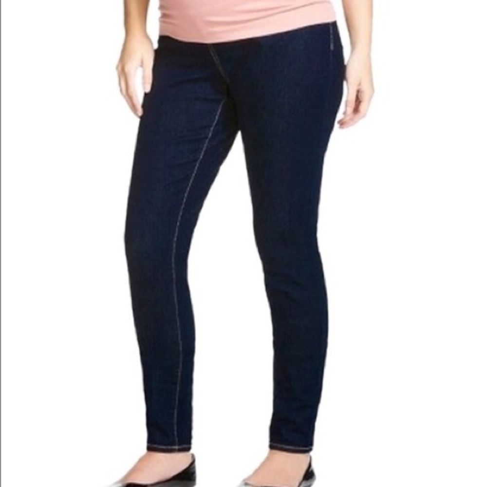 Liz Lange maternity dark wash jeggings